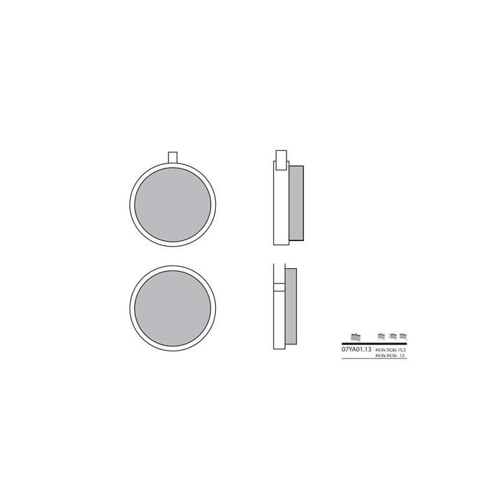 Plaquettes de frein organique BREMBO 07YA0113