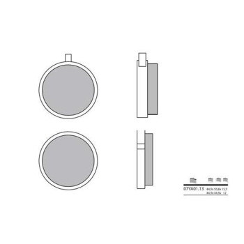 Plaquettes de frein organique BREMBO 07YA0113