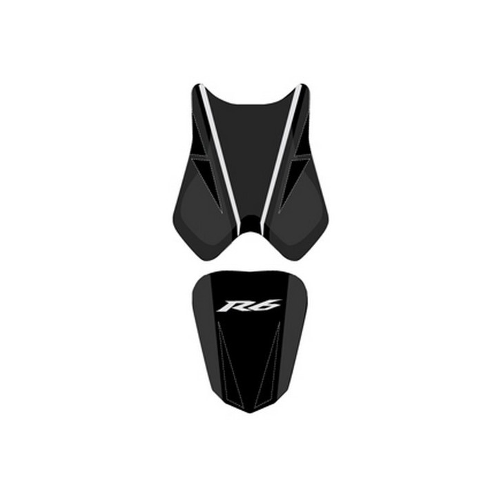 Housse de selle Bagster (2203I) Noir/Gris/Lettres Grises Yamaha YZF-R6 10