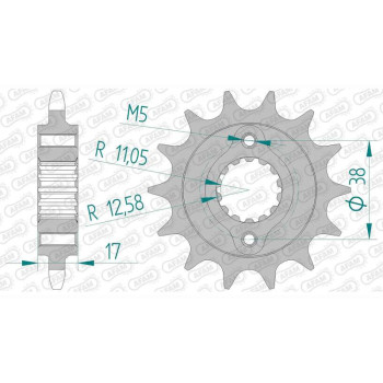 Pignon AFAM 15 dents pas 520 type 52612 Ducati 900 IE Monster