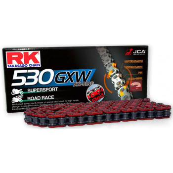 Chaîne transmission Rouge RK 530 GXW 116 Maillons (à riveter)