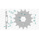 Pignon AFAM 15 dents pas 520 type 20508 Honda NX 500 Dominator