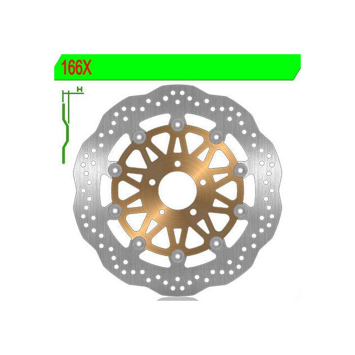 Front brake disc NG 166X ZZR1100 93-01