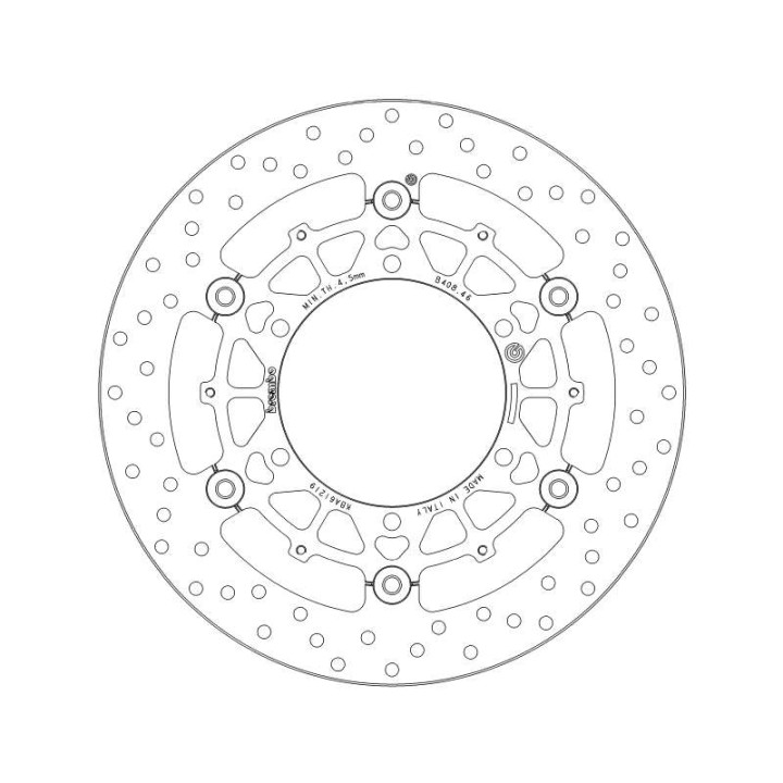 Front brake disc Brembo Oro series 78B40846