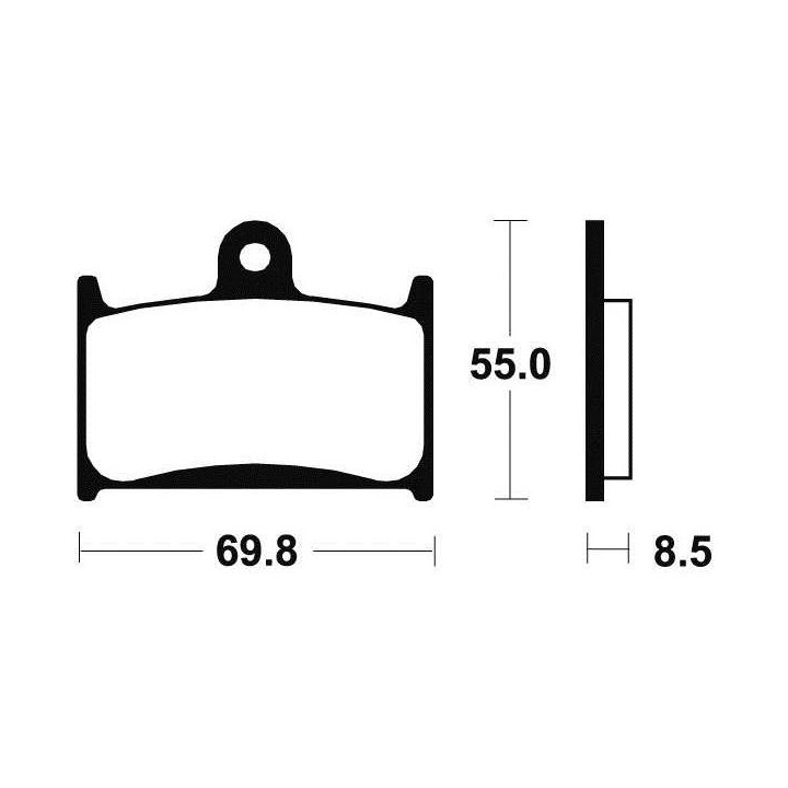 Racing brake pads Carbone Tecnium MCR124