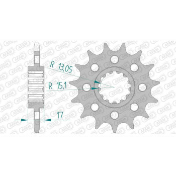 Pignon AFAM 16 dents pas 520 type 20613 Honda 750 TRANSALP/HORNET
