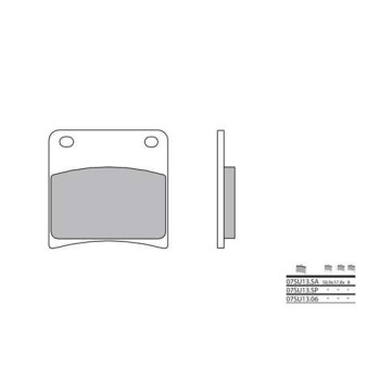 Plaquettes de frein sinter BREMBO 07SU13SP