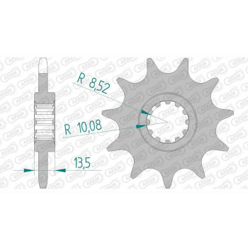 AFAM 12 teeth not 520 type 55300 Fantic 240 FM450 Trial