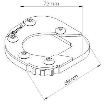 Extension de béquille latérale Puig 20188N BMW F700GS Extension de béquille latérale Puig 20188N BMW F700GS
