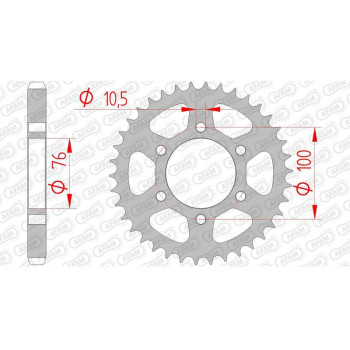AFAM steel crown 43 teeth pitch 530 type 14503 Suzuki GSX 400 F