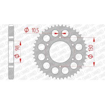 AFAM steel crown 47 teeth pitch 530 type 16602 Kawasaki 750 H2