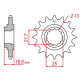 Pignon JT 14 dents pas 520 type 1538