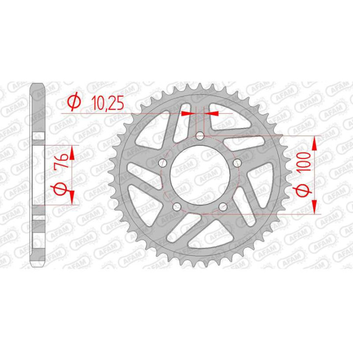 Couronne acier AFAM 45 dents pas 525 type 92630 Voxan 1000 Charade Racing