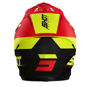Casque moto cross Shot FURIOUS CHASE 2022 RED NEON YELLOW MATT