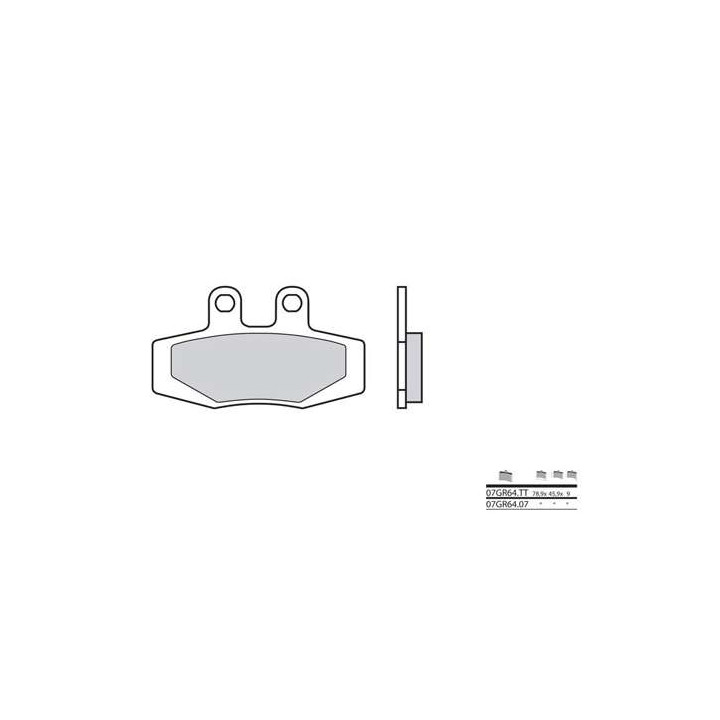 BREMBO organic brake pads 07GR6407