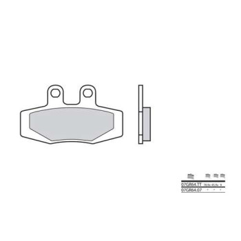 Plaquettes de frein organique BREMBO 07GR6407