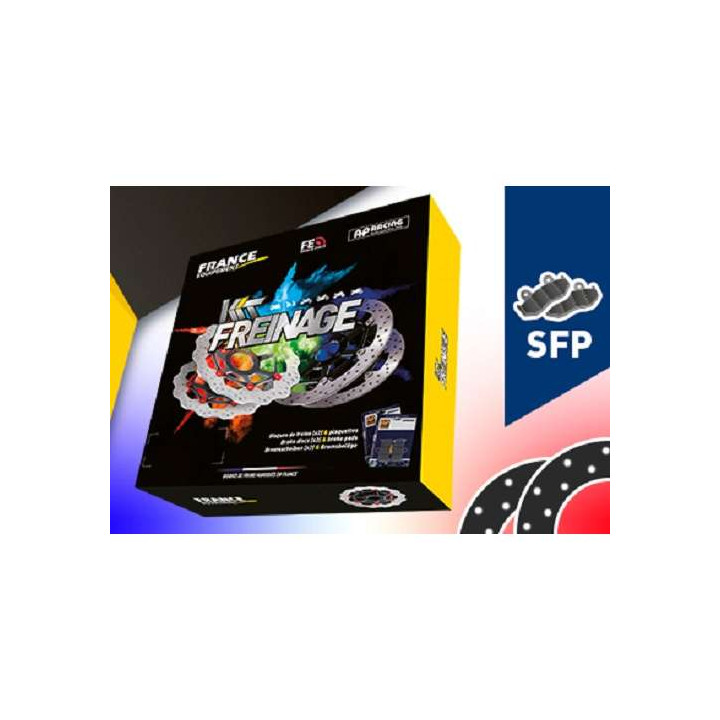 Kit freinage avant FE disques ronds + plaquettes AP Racing BMW R1150GS/R1200GS