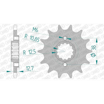 Pignon AFAM 15 dents pas 520 type 24505 Kawasaki KL 650 Tengai