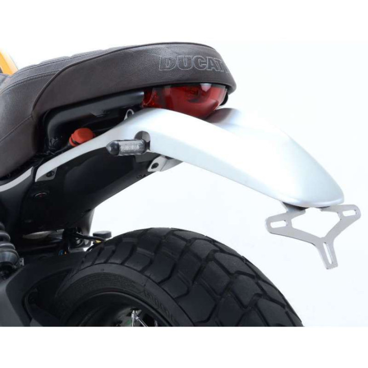 Support de plaque R&G inox brossé Ducati SCRAMBLER