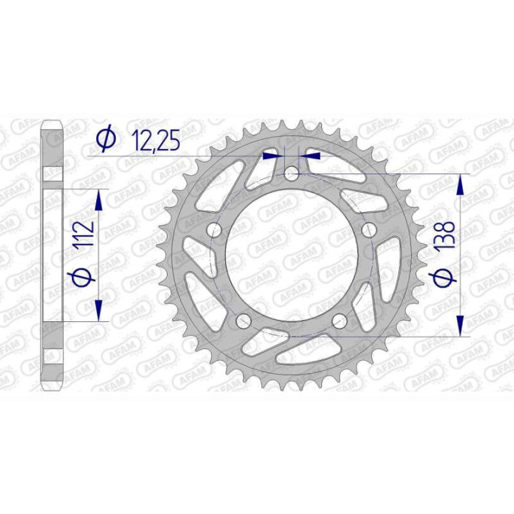 Alu Crown AFAM 43 teeth not 525 type 11613 Honda CB 600 F Hornet