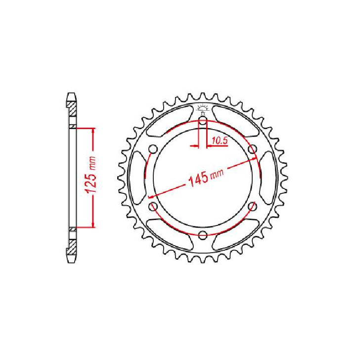 Steel crown JT 42 teeth not 525 type 867