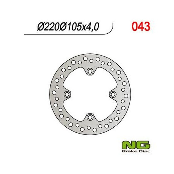 Rear brake disc NG Honda CBR125R, XR200/400/600R, NX650
