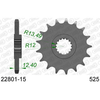 Pignon AFAM 15 dents pas 525 type 22801 GSX-R1000 17-