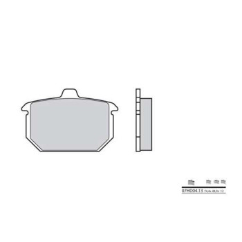 Plaquettes de frein organique BREMBO 07HD0413