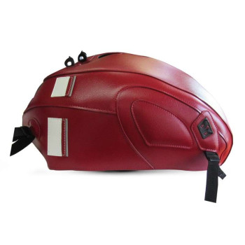 Tapis de réservoir Bagster rouge foncé/déco blanc/acier (1717A) Triumph STREET TWIN Tapis de réservoir Bagster rouge foncé/déco blanc/acier (1717A) Triumph STREET TWIN