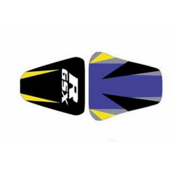 Saddle cover Bagster (2114J) Baltic/Black/Citron/Letters Silver Suzuki GSX600R 01