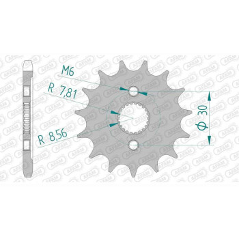 Pignon AFAM 16 dents pas 428 type 20108 Honda CR 80 R