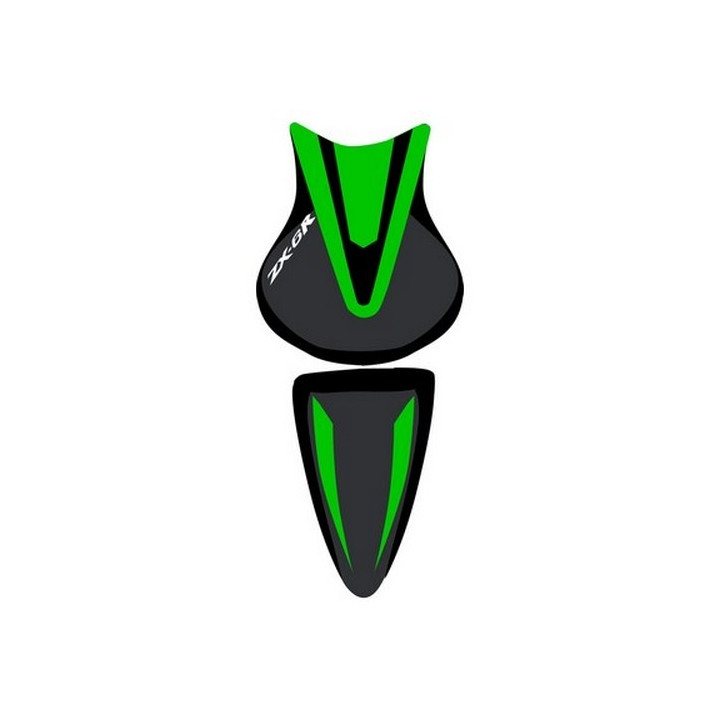Saddle cover Bagster (2190E) Green/Black Matt/White Letters Kawasaki ZX6 R/RR 08