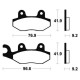 Brake plates organic motorcycle Tecnium ME213