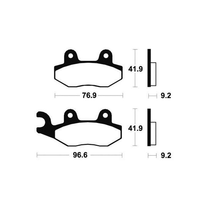 Brake plates organic motorcycle Tecnium ME213