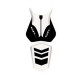 Housse de selle Bagster (2206C) Blanc/Noir/Lettres Blanches Suzuki B-King 09