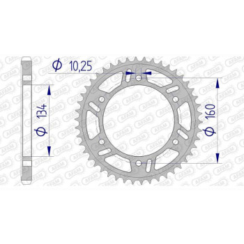 AFAM aluminium sprocket 47 teeth pitch 525 type 11617 Honda CBR600RR 03-06