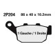 Semi-metal brake pads Nissin 2P204GS