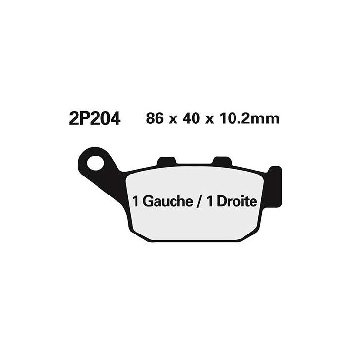 Semi-metal brake pads Nissin 2P204GS
