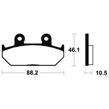 Plaquettes de frein moto métal fritté Tecnium MF147