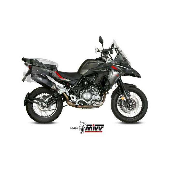 Silencieux Homologué Mivv SPEED EDGE Inox noir (E.004.LRB) Benelli TRK 502X