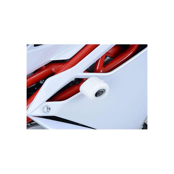 Tampons de protection R&G AERO (CP0397WH) blanc MV Agusta F4 1000R