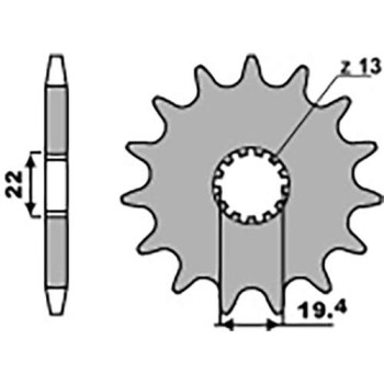 Pignon PBR 15 dents pas 530 type 439 Suzuki GSX400F Katana Pignon PBR 15 dents pas 530 type 439 Suzuki GSX400F Katana