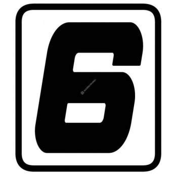 Numéro Barracuda "6" 87x105mm Numéro Barracuda "6" 87x105mm