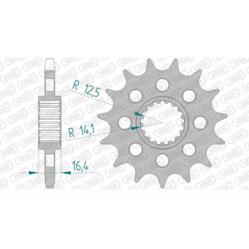Pignon AFAM 16 dents pas 525 type 61800 KTM 950 Adventure S