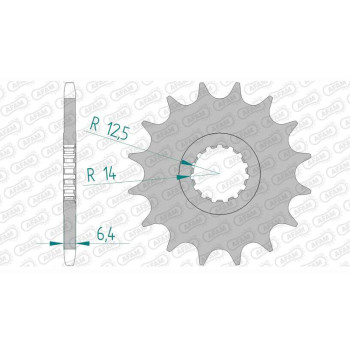 Pignon AFAM 16 dents pas 520 type 21608 Yamaha YFM700R Raptor