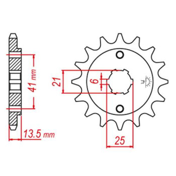 Pignon JT 15 dents pas 520 type 286 Pignon JT 15 dents pas 520 type 286