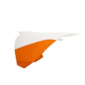 Cache boîte à air gauche blanc/orange Acerbis KTM SX85 (0016898.203) Cache boîte à air gauche blanc/orange Acerbis KTM SX85 (0016898.203)