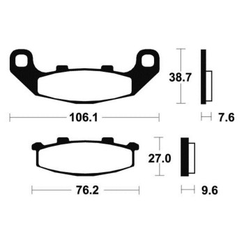 Plaquettes de frein moto métal fritté Bendix MF115