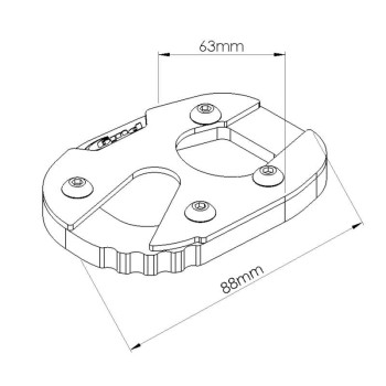 Extension de béquille latérale Puig 20182N Yamaha MT-09 13-20