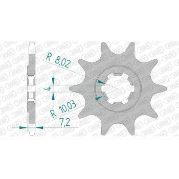 AFAM 10 teeth not 520 type 22104 Kawasaki KFX 80